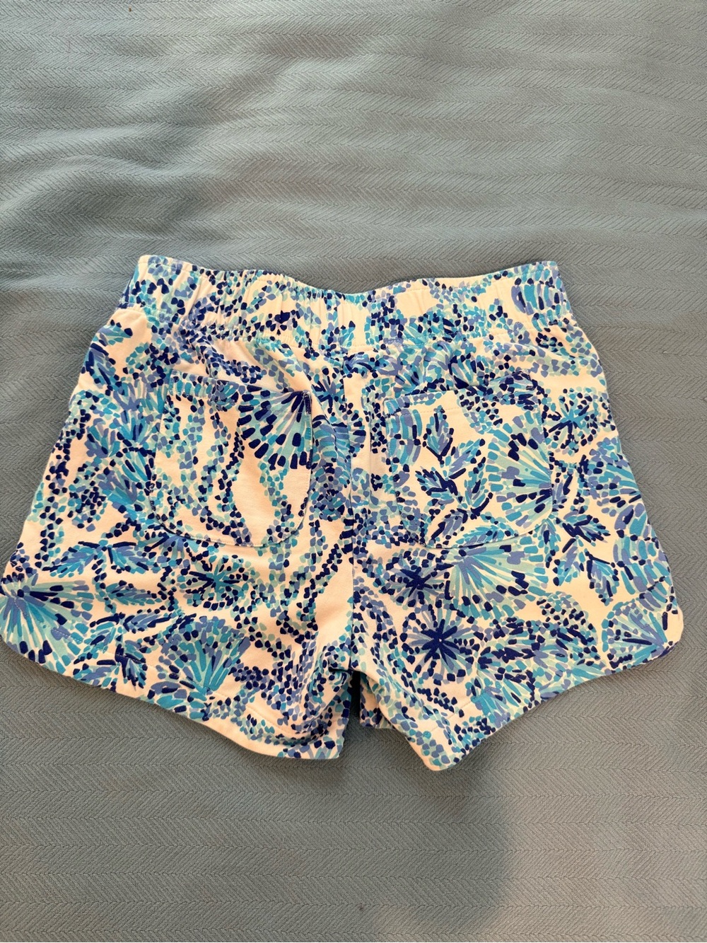 NWOT Lilly Pulitzer Blue & White Floral High-Waist Shorts